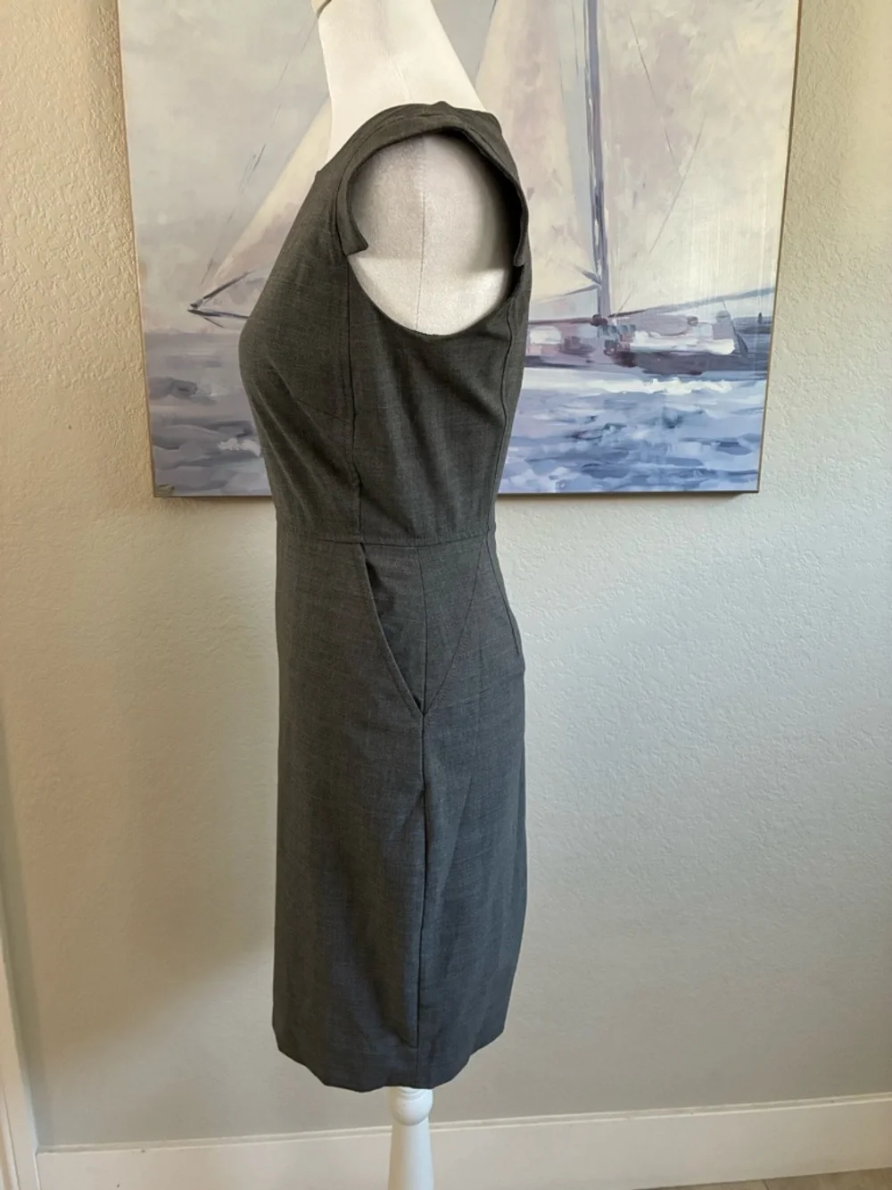 J.Crew Wool Grey Sheath Dress